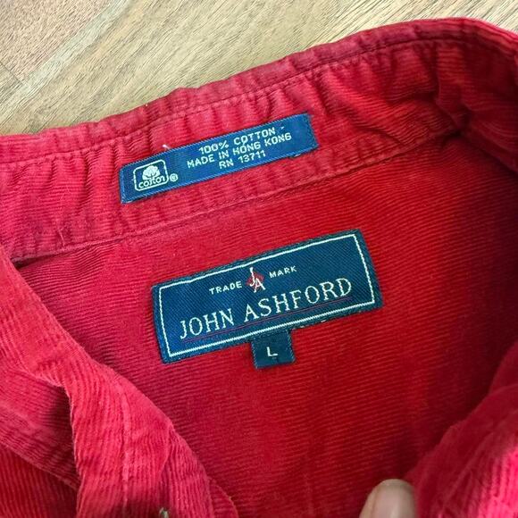 Vintage VTG 90’s Y2K John Ashford Corduroy Longsleeve Button Down Shirt - Picture 7 of 7